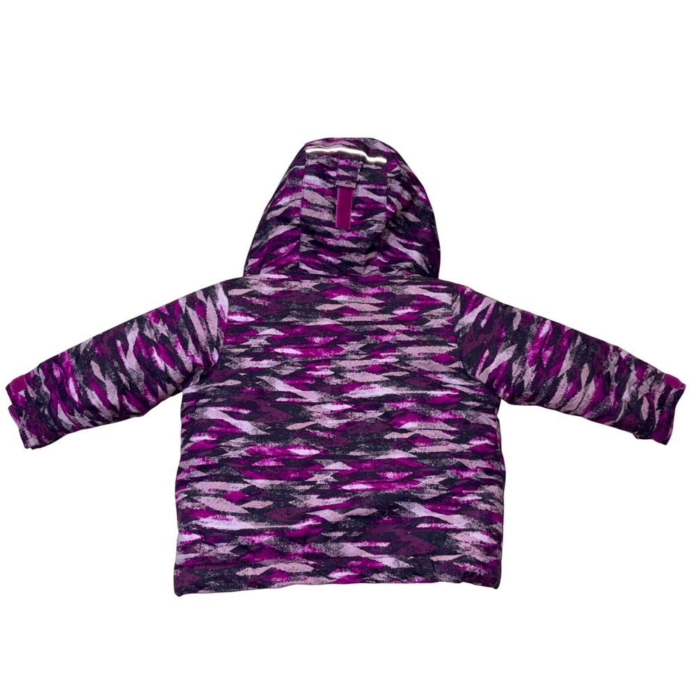 Columbia Kids Purple Pink Abstract Camo Hooded Ski Snow Puffer Winter Jacket  2T - Picture 6 of 7